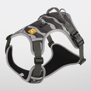 Gray camouflage harness with adjustable gray straps
